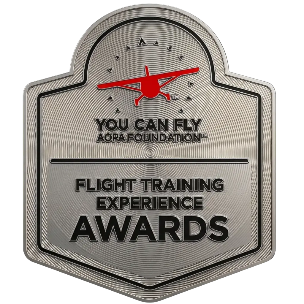 AOPA Flight Training Experience Awards badge for Bird Dog Flight Services in Fort Worth, Texas