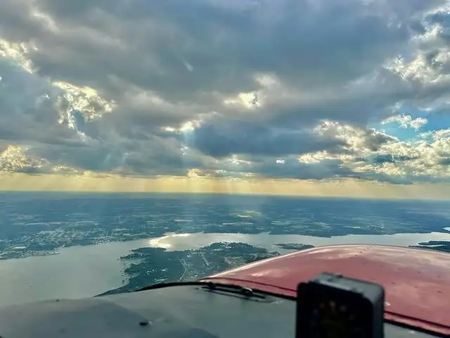 Aerial view of a Texas lake during a discovery flight